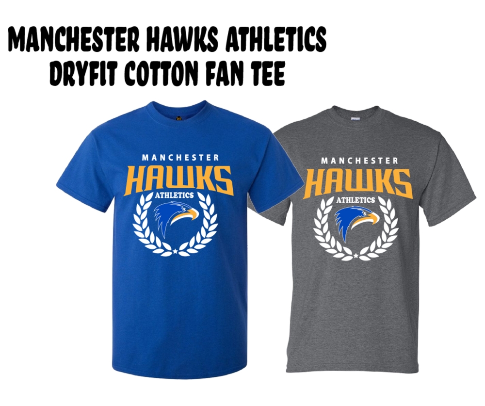 MANCHESTER HAWKS ATHLETICS DRI-FIT COTTON TEE COLLECTION by PACER