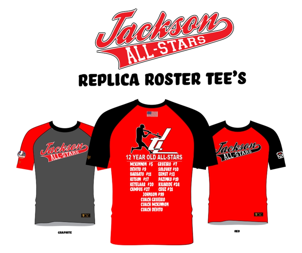 JACKSON LITTLE LEAGUE OFFICIAL ALL STAR ROSTER TEE by PACER