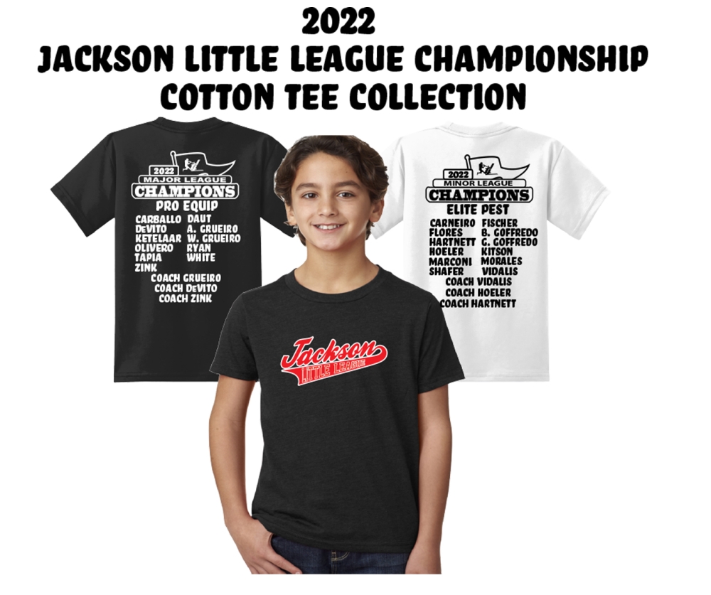 2022 JACKSON LITTLE LEAGUE CHAMPIONSHIP ROSTER TEE COLLECTION by PACER