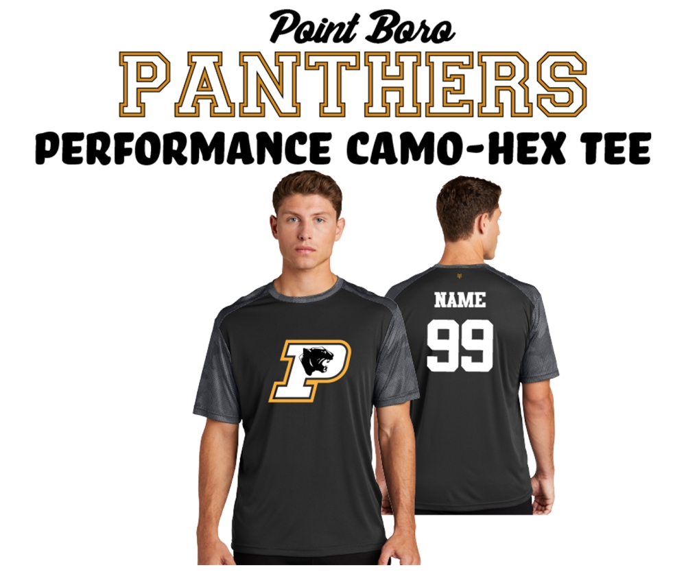 POINT BORO PANTHERS PERFORMANCE CAMO-HEX TEE by PACER