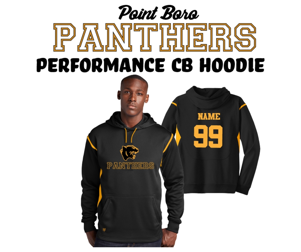POINT BORO PANTHERS PERFORMANCE CB FLEECE HOODIE by PACER