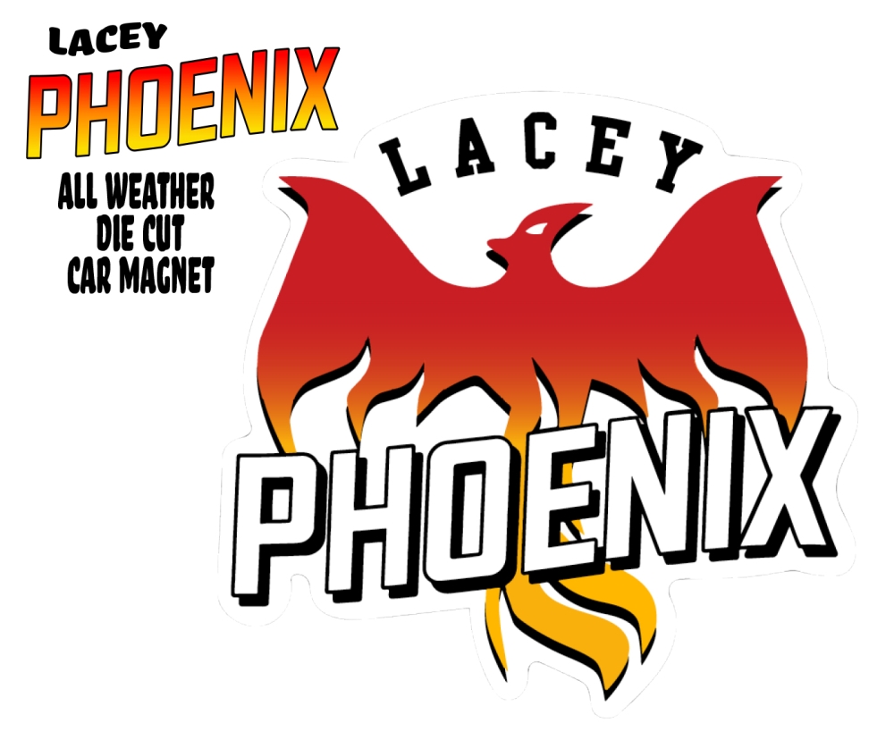 PHOENIX OFFICIAL ALL WEATHER DIE CUT CAR MAGNET by PACER