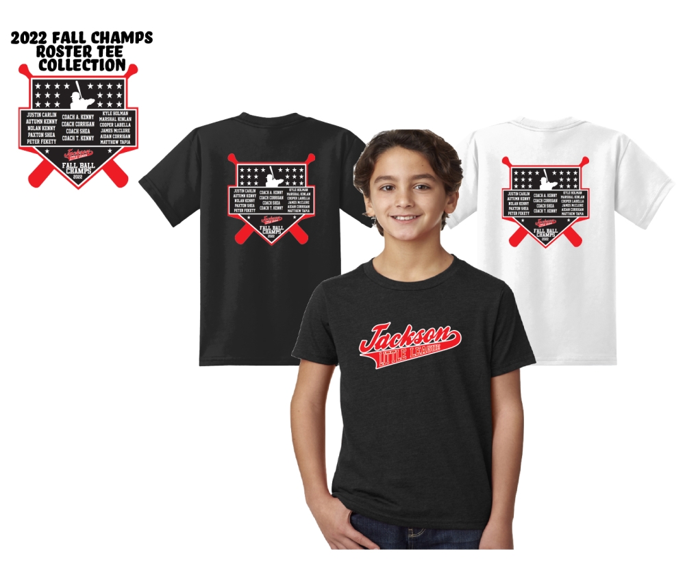 2022 JACKSON LITTLE LEAGUE FALL CHAMPIONSHIP ROSTER TEE COLLECTION by PACER