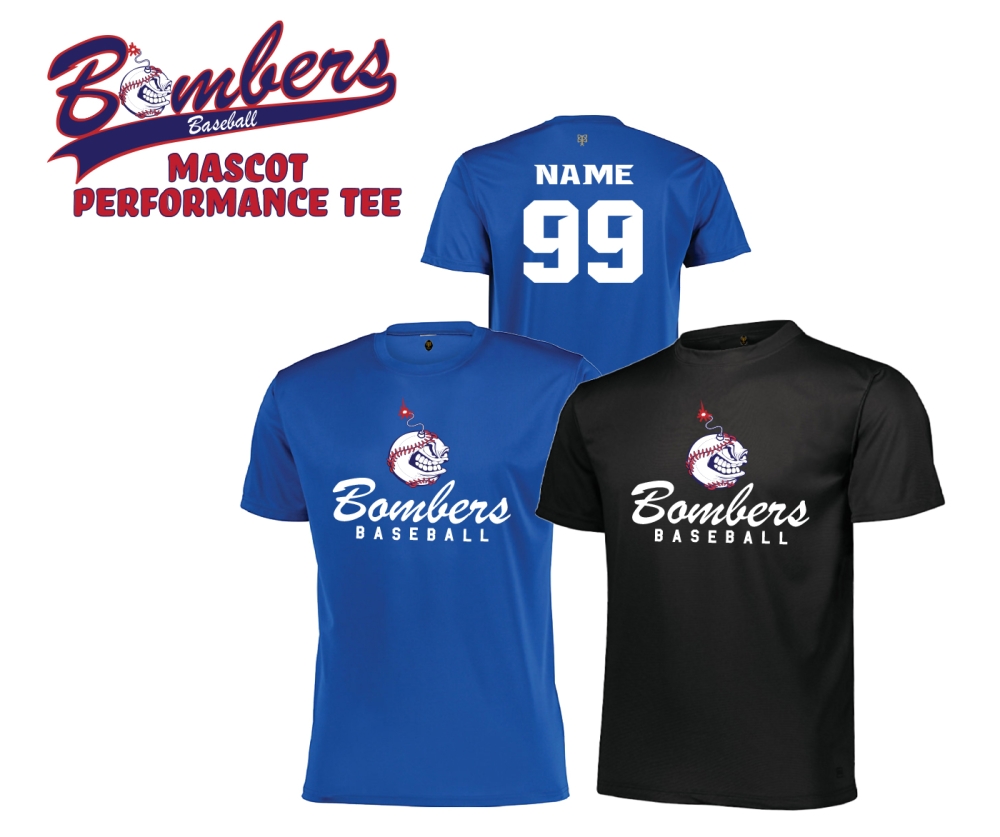 TR BOMBERS BASEBALL PERFORMANCE MASCOT TRAINING TEE by PACER