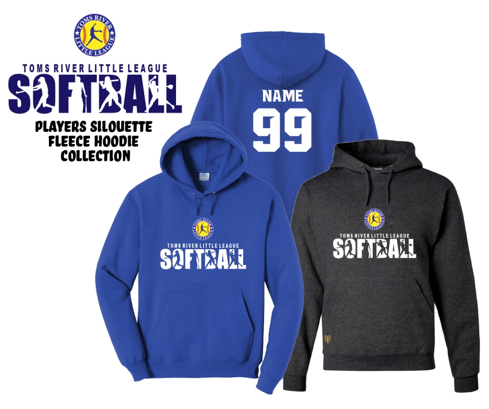 TOMS RIVER LITTLE LEAGUE SOFTBALL SILHOUETTE FLEECE HOODIE by PACER