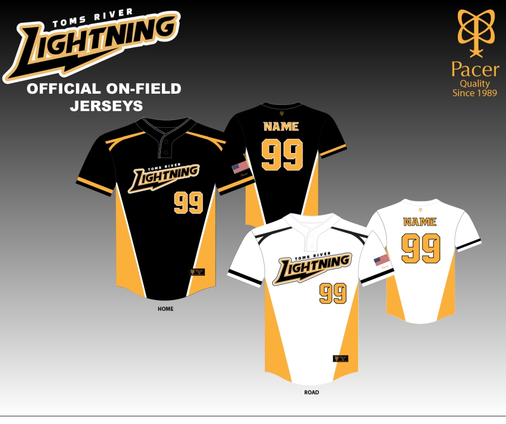TOMS RIVER LIGHTNING OFFICIAL ON-FIELD JERSEY KIT by PACER