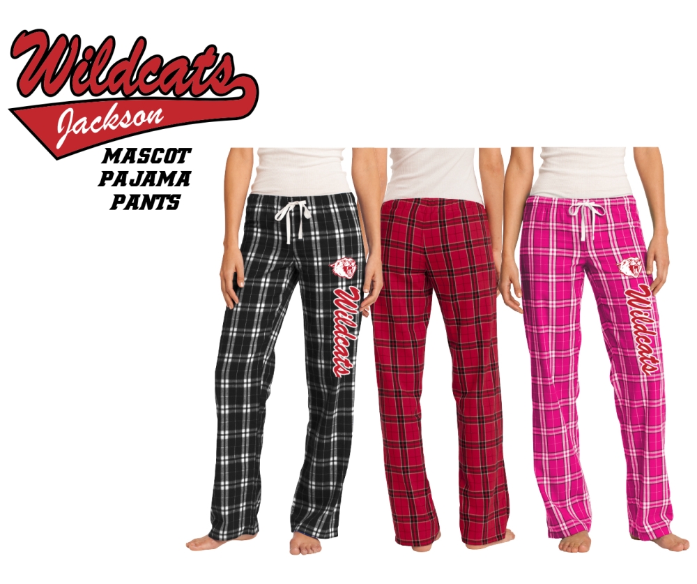 JACKSON WILDCAT LADIES MASCOT FLANNEL PAJAMA COLLECTION by PACER