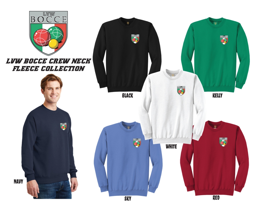 LVW BOCCE FLEECE CREW NECK COLLECTION by PACER