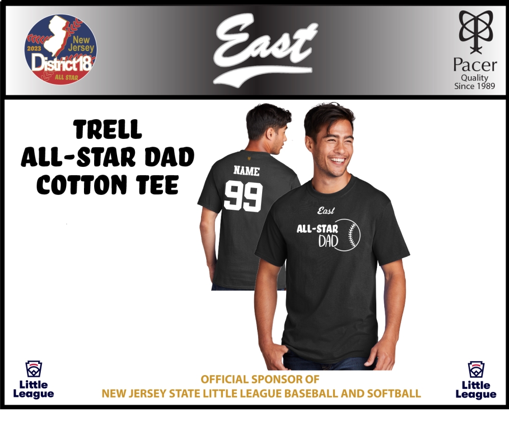 TOMS RIVER EAST LITTLE LEAGUE OFFICIAL ALL-STAR DAD COTTON TEE COLLECTION by PACER