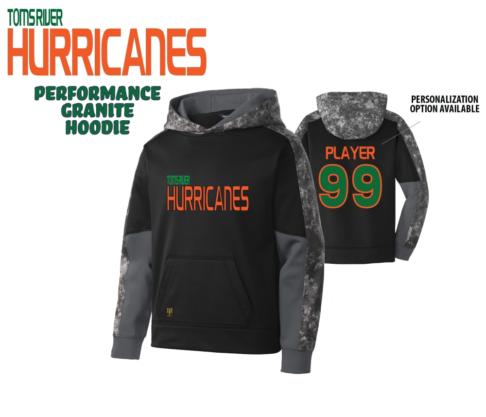 HURRICANES GRANITE PERFORMANCE FLEECE HOODIE by PACER