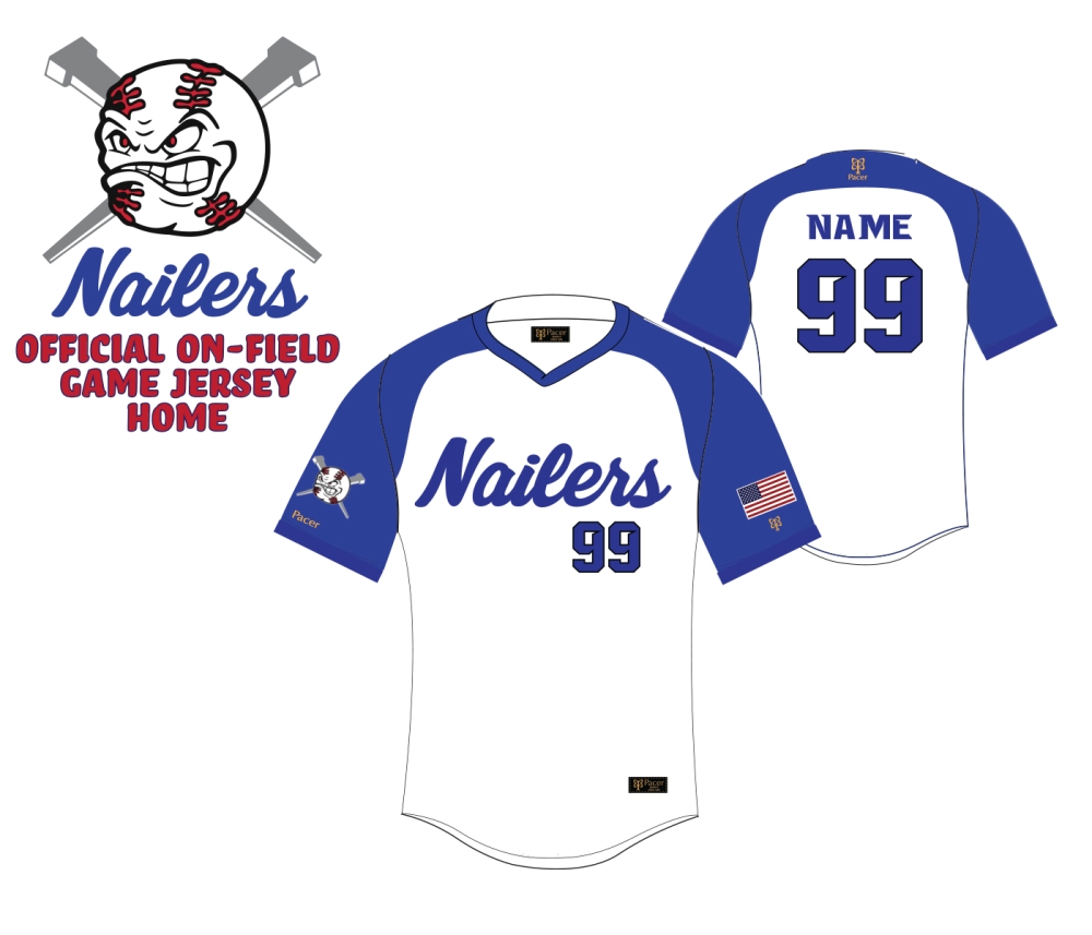 NAILERS OFFICIAL ON-FIELD HOME JERSEY by PACER