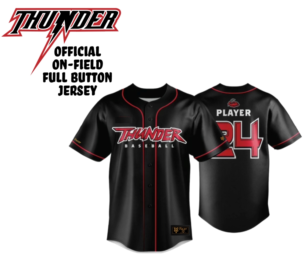 THUNDER OFFICIAL ON-FIELD FULL BUTTON GAME JERSEY by PACER