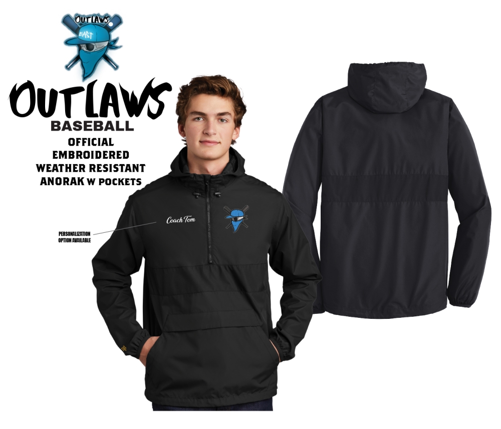 OUTLAWS EMBROIDERED ALL-WEATHER POCKETED ANORAK by PACER