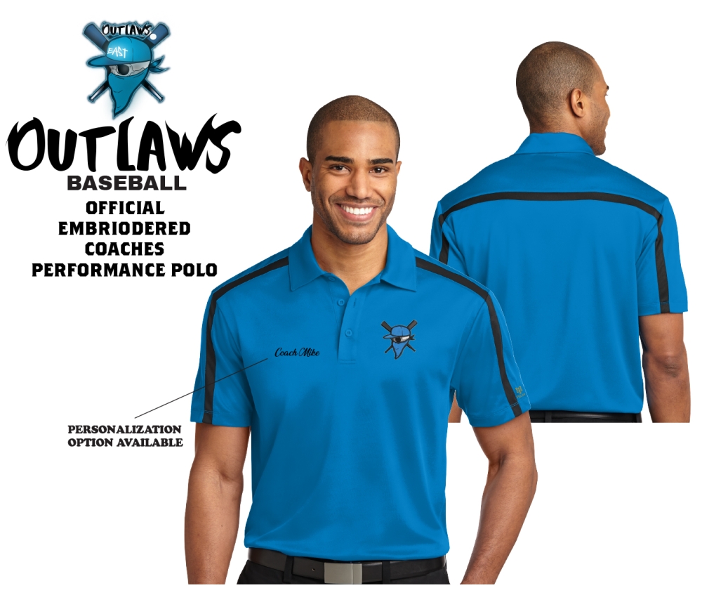 OUTLAWS EMBROIDERED COACHES POLO SHIRT by PACER