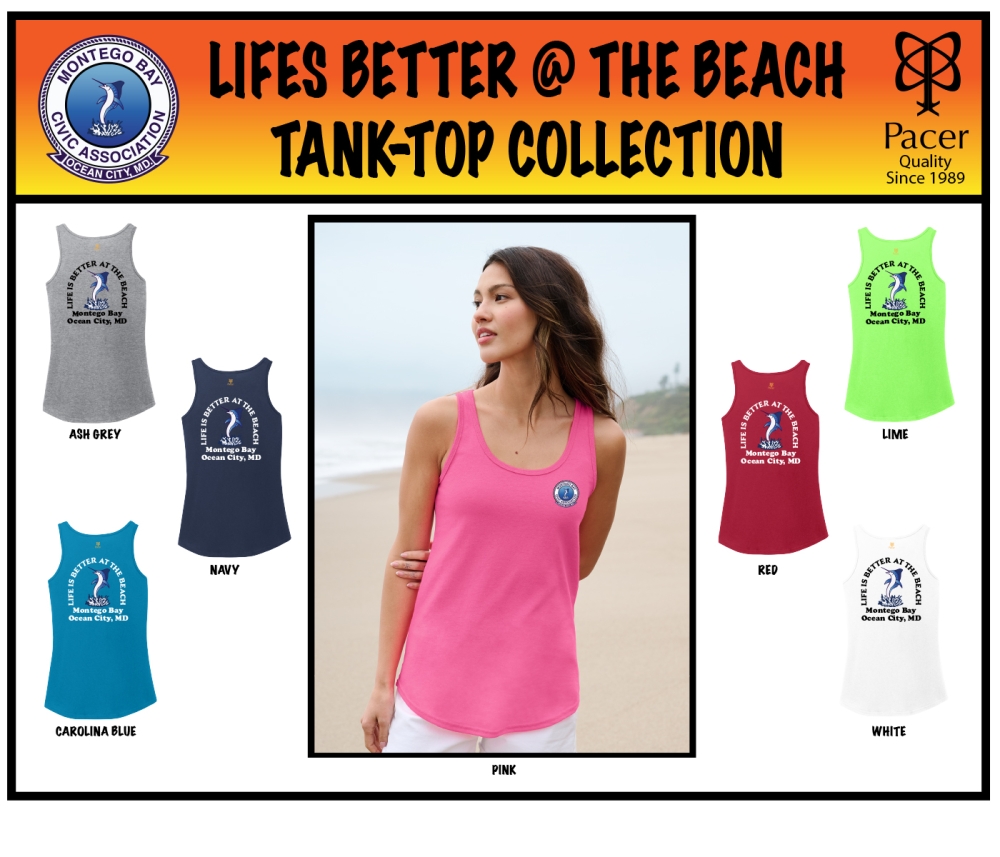 MONTEGO BAY LIFE IS BETTER @ THE BEACH LADIES TANK TOP COLLECTION by PACER