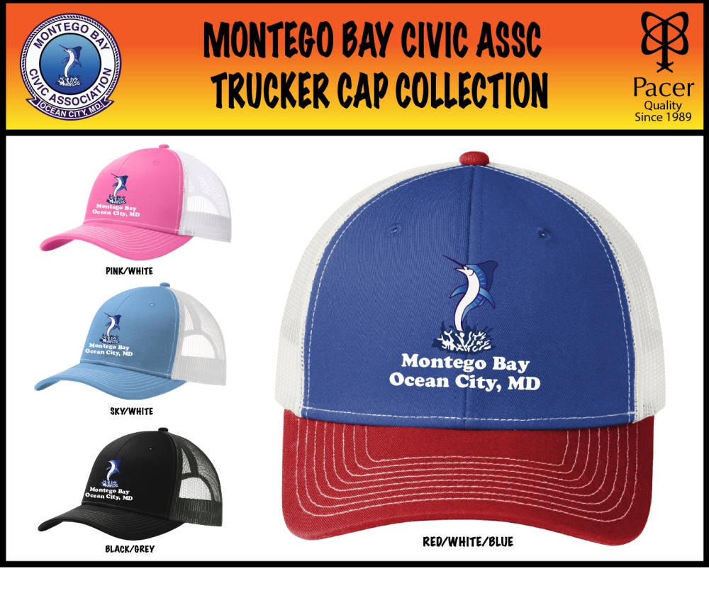 MONTEGO BAY EMBROIDERED TRUCKER CAP COLLECTION by PACER