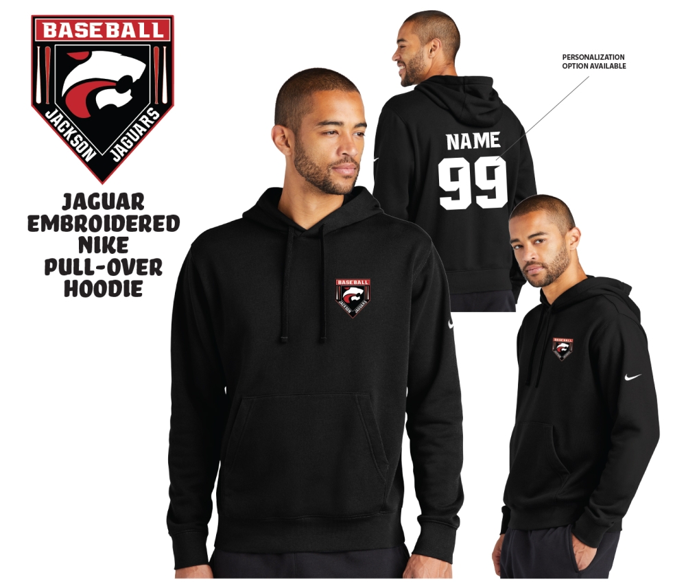 JMHS BASEBALL EMBROIDERED NIKE PULL-OVER FLEECE HOODIE by PACER