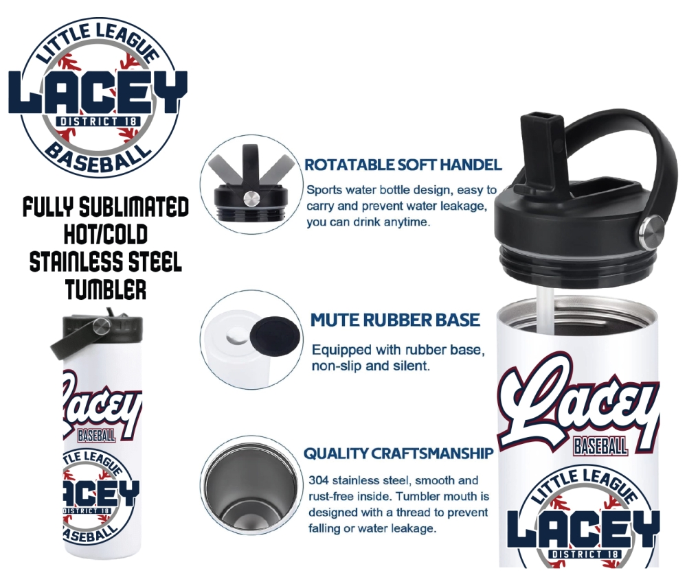 LACEY LITTLE LEAGUE FULLY SUBLIMATED 20oz TUMBLER by PACER