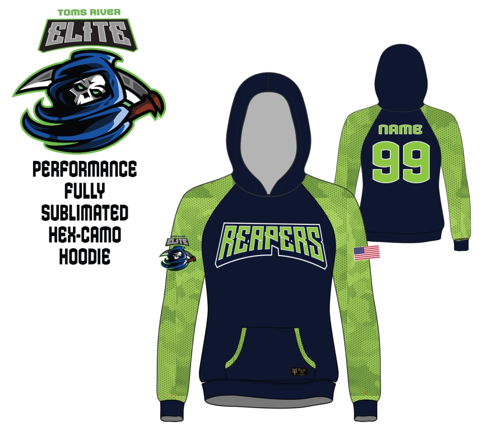 ELITE SUBLIMATED HEX-CAMO FLEECE HOODIE by PACER