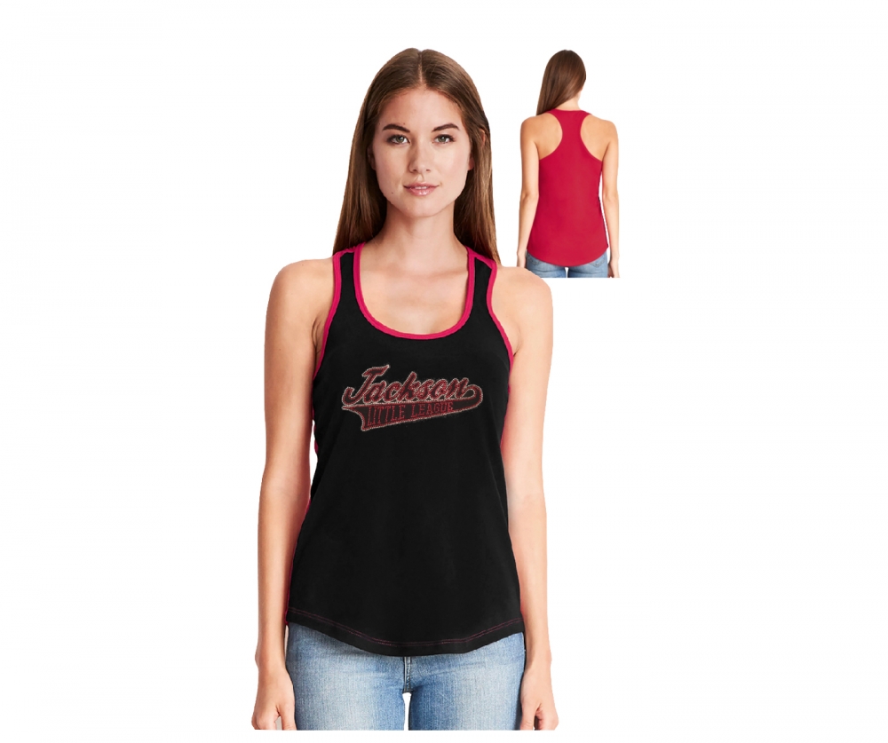 JLL LADIES OFFICIAL RHINESTONE RACER-BACK TANK TOPS by PACER