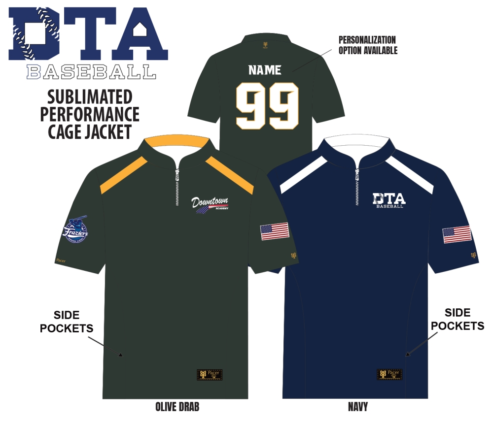 FRAZIER'S DTA FULLY SUBLIMATED LIGHTWEIGHT QTR ZIP CAGE JACKET   by PACER