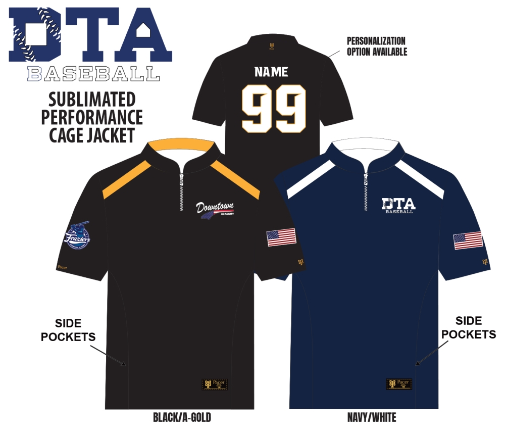 FRAZIER'S DTA FULLY SUBLIMATED LIGHTWEIGHT QTR ZIP CAGE JACKET   by PACER
