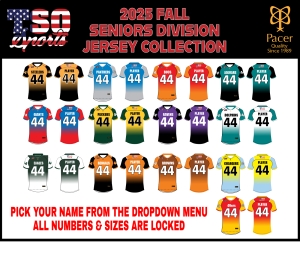 TSO FOOTBALL 2025 FALL SENIOR DIVISION JERSEY by PACER