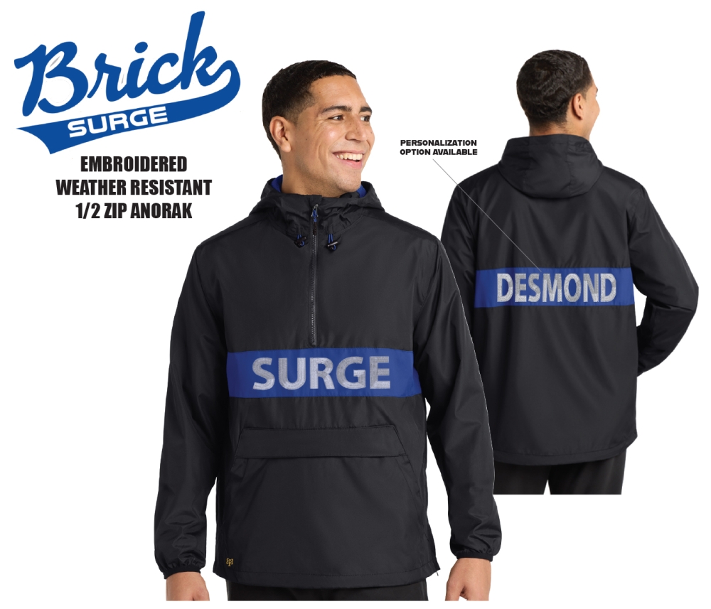 SURGE EMBROIDERED ALL-WEATHER POCKETED ANORAK by PACER