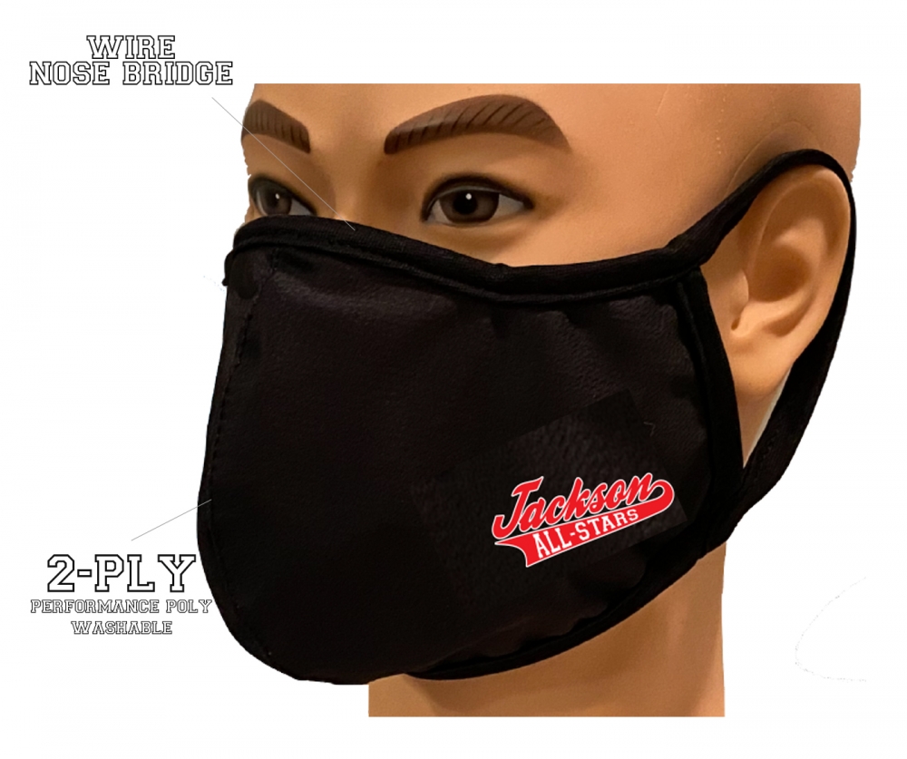 JLL ALL-STARS 100% SUBLIMATED 2-PLY WASHABLE PERFORMANCE POLY MASK by PACER