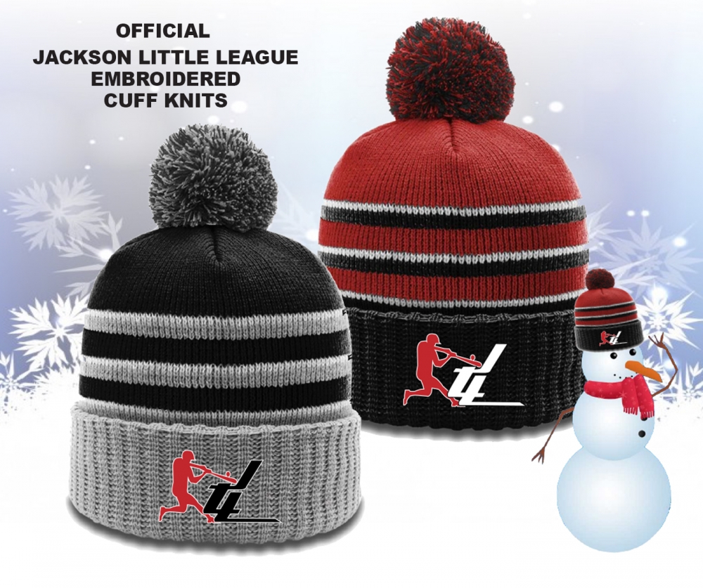 NEW!! JACKSON LITTLE LEAGUE EMBROIDERED CUFF KNITS by PACER