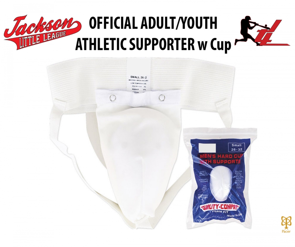 JACKSON LITTLE LEAGUE OFFICIAL ATHLETIC SUPPORTER w CUP by Pacer