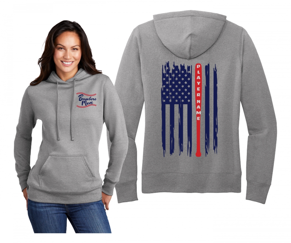 TR BOMBERS MOM STARS & STRIPES FLEECE HOODIE by PACER