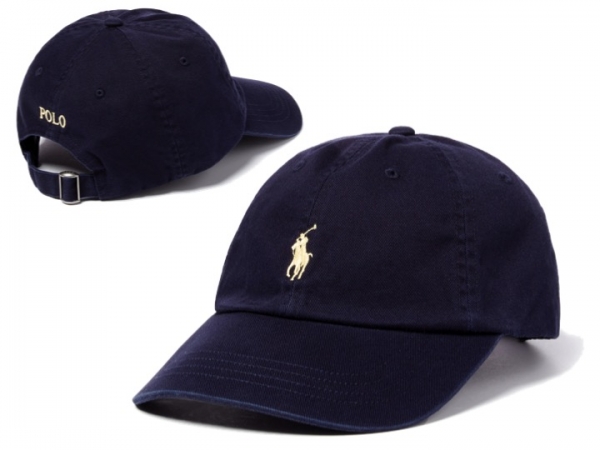 Polo Navy & Lemon Cotton Dad Hat by Polo