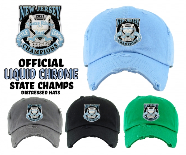 TRELL STATE CHAMPS LIQUID CHROME DISTRESSED DAD HATS by PACER