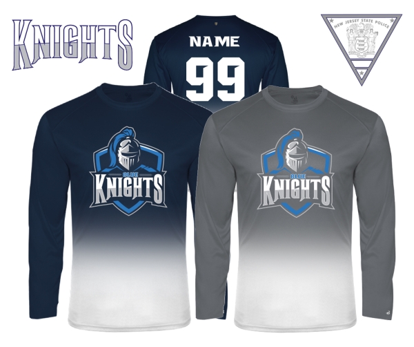 BLUE KNIGHTS 100% SUBLIMATED LS BP FADE JERSEY by PACER