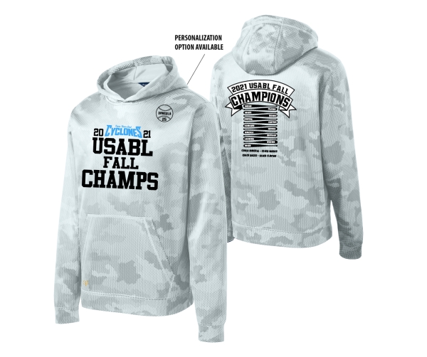 CYCLONES USABL 2021 FALL CHAMPS CAMO HEX ROSTER HOODIE by PACER