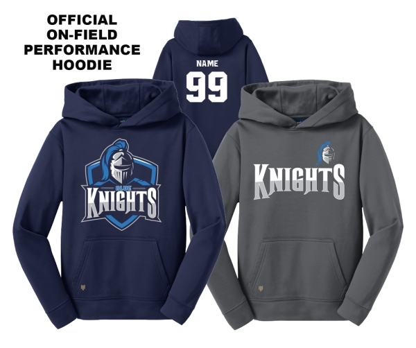 BLUE KNIGHTS OFFICIAL ON-FIELD PERFORMANCE FLEECE HOODIE by PACER