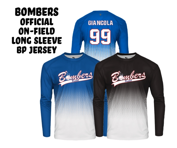 BOMBERS OFFICIAL ON-FIELD PERFORMANCE LS BP HEX JERSEY by PACER