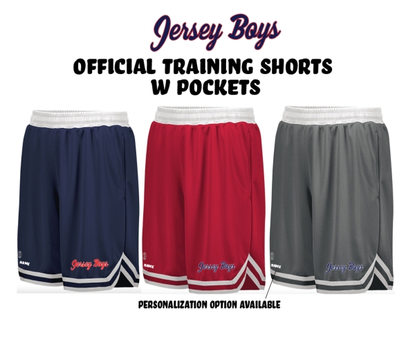JERSEY BOYS PERFORMANCE TRAINING SHORTS w POCKETS by PACER
