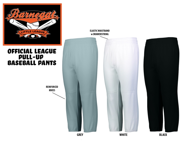 OFFICIAL LEAGUE PULL-UP BASEBALL PANTS by PACER