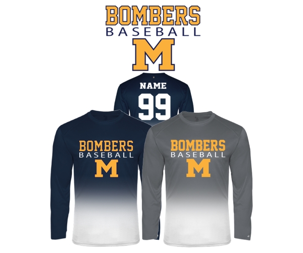 MANCHESTER BOMBERS PERFORMANCE LS BP FADE JERSEY by PACER