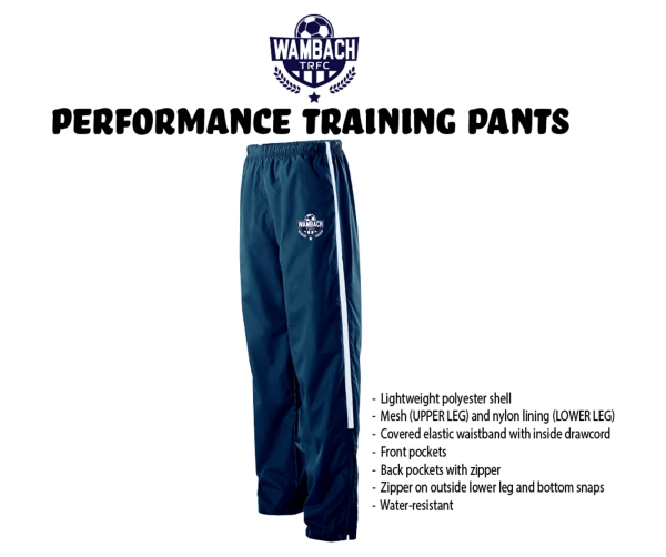 WAMBACH TRFC PERFORMANCE TRAINING PANTS by PACER
