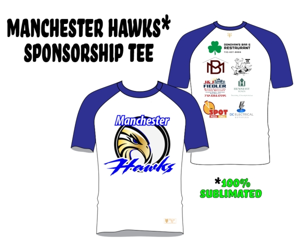 MANCHESTER HAWKS 100% SUBLIMATED PERFORMANCE SPONSOR TEE by PACER