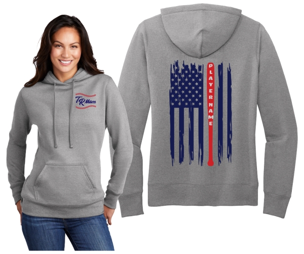 TOMS RIVER LITTLE LEAGUE MOM STARS & STRIPES FLEECE HOODIE by PACER