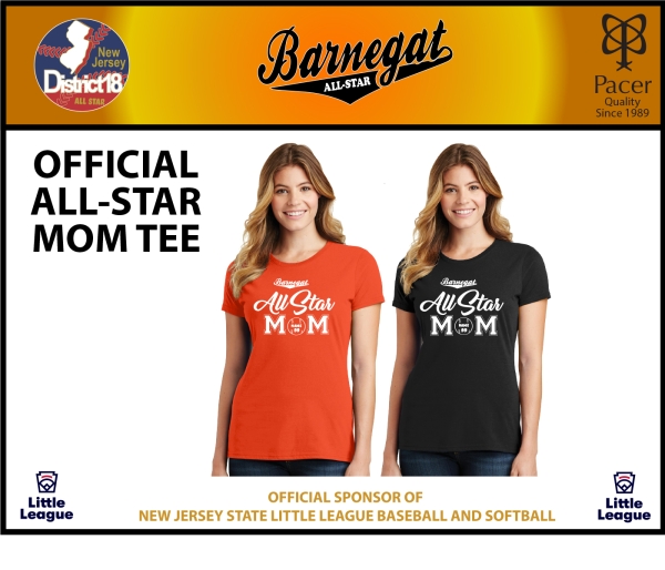 BARNEGAT LITTLE LEAGUE OFFICIAL ALL-STAR MOM COTTON TEE COLLECTION by PACER