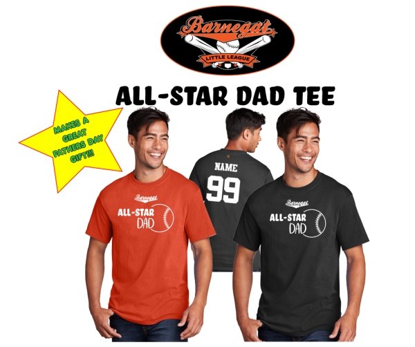 BARNEGAT LITTLE LEAGUE OFFICIAL ALL-STAR DAD COTTON TEE COLLECTION by PACER