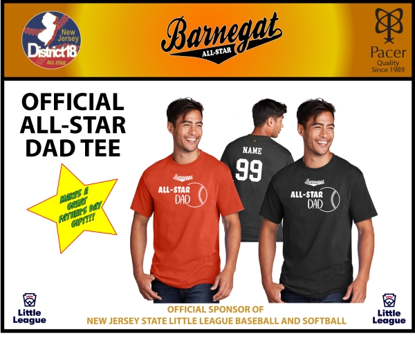 BARNEGAT LITTLE LEAGUE OFFICIAL ALL-STAR DAD COTTON TEE COLLECTION by PACER