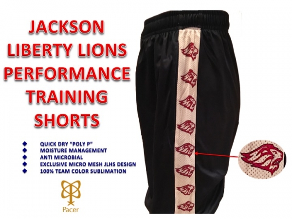LIONS QUICK-DRY PERFORMANCE MASCOT REPEATING TRAINING SHORTS by PACER