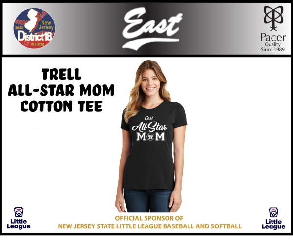 TOMS RIVER EAST LITTLE LEAGUE OFFICIAL ALL-STAR MOM COTTON TEE COLLECTION by PACER