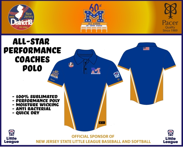 MANCHESTER LITTLE LEAGUE 2023 ALL-STAR COACHES POLO by PACER